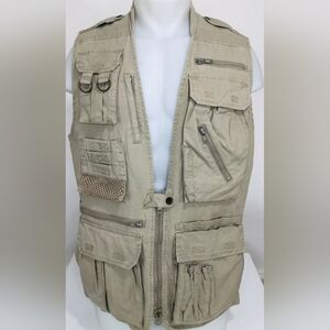 Men's Vtg Banana Republic Utility Military Style Hunting Fishing Work Ve…